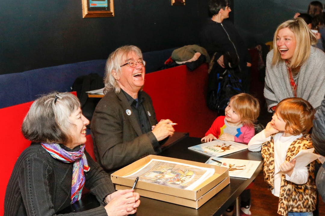 Lisa Smith and Colin Granger at a book signing event - Photo © Paul Mansfield (for young children and their families)
