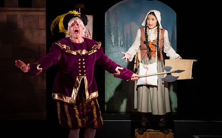 Wilhelmina Tell and Baron Boris - from a performance of Will Tell and the Big Bad Baron at Komedia, Brighton - July 2022 (Aimed at children and their families)